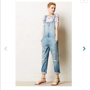 Anthro Current/Elliott Ranch Hand Denim Overalls